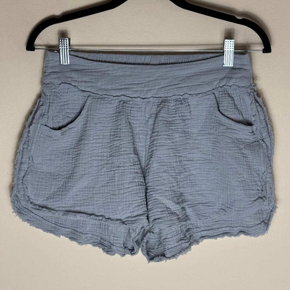 143 Story Womens Med Lightweight Casual Gauzy Minimalist Feminine Capsule Shorts